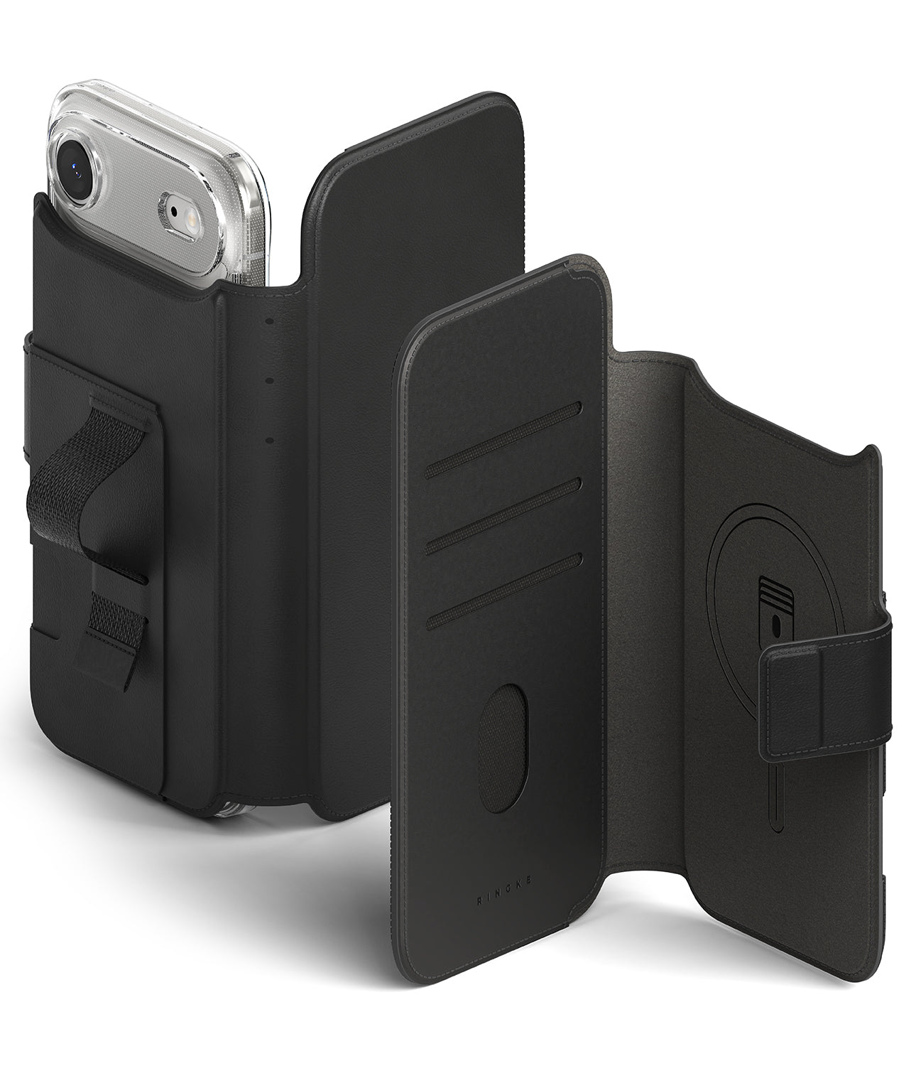 iPhone 17 Air Back Cover Case | Folio Wallet Magnetic - Black iPhone 17 Air Back Cover Case | Folio Wallet Magnetic - Black