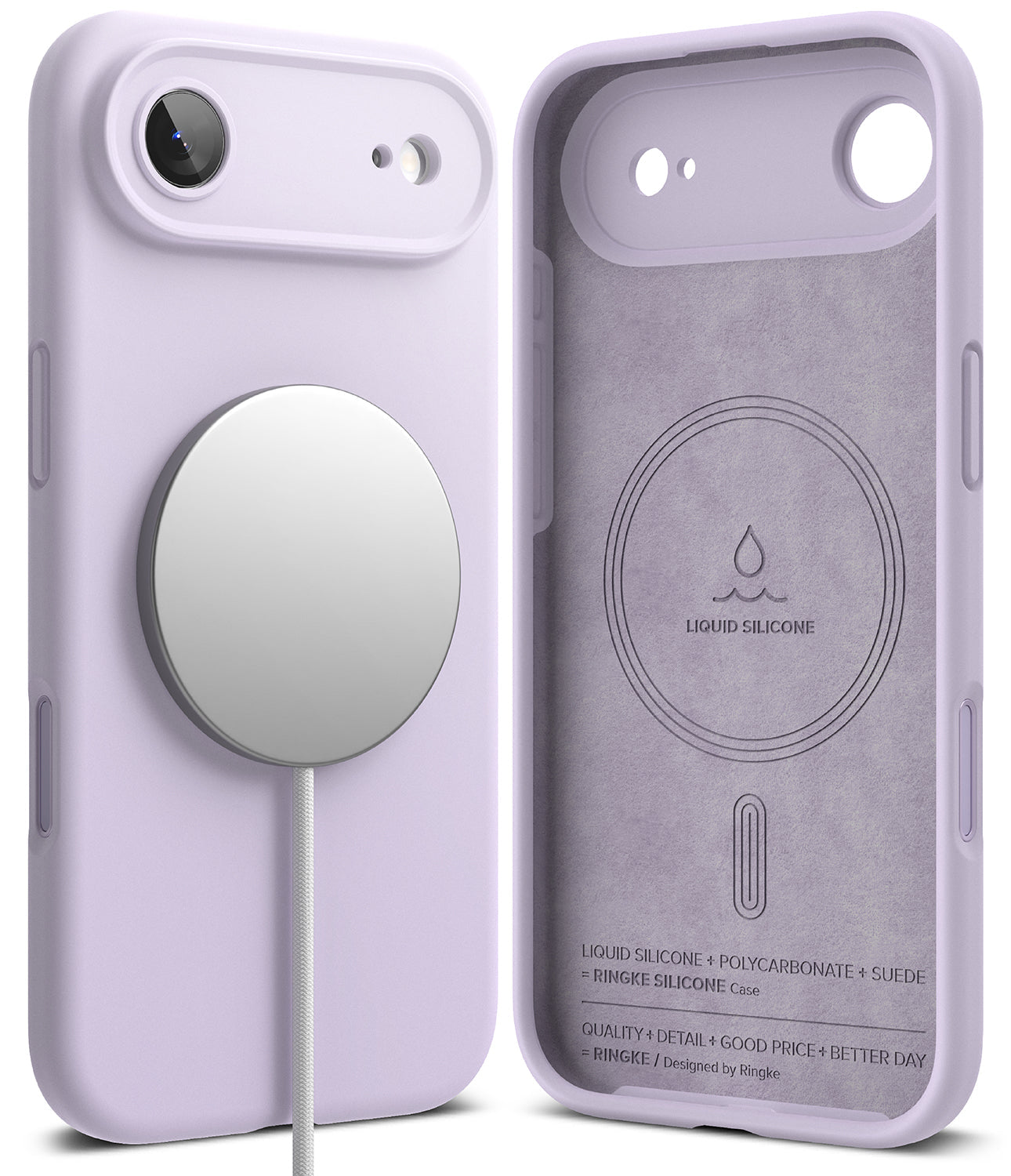 iPhone 17 Air Back Cover case | Silicone Magnetic - Light Purple iPhone 17 Air Back Cover case | Silicone Magnetic - Light Purple